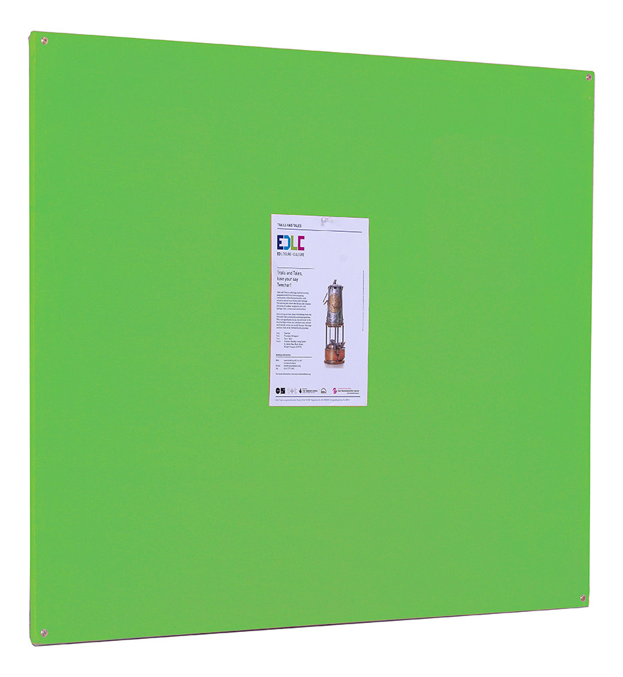 Wall Mounted Accents Unframed Noticeboard in Light Green